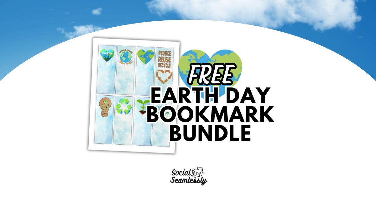 Free printable earth day bookmark bundle