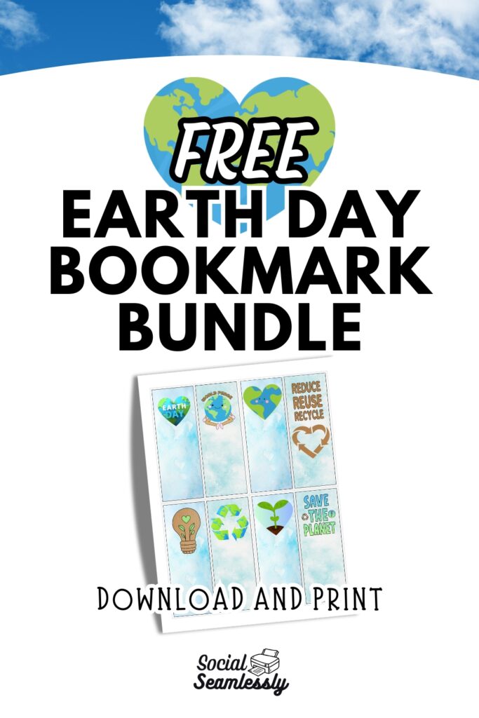 Earth Day Bookmark Printable