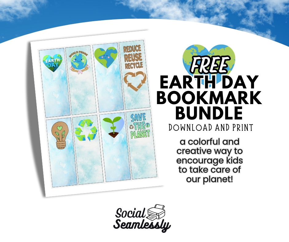 Earth Day Bookmark Printable
