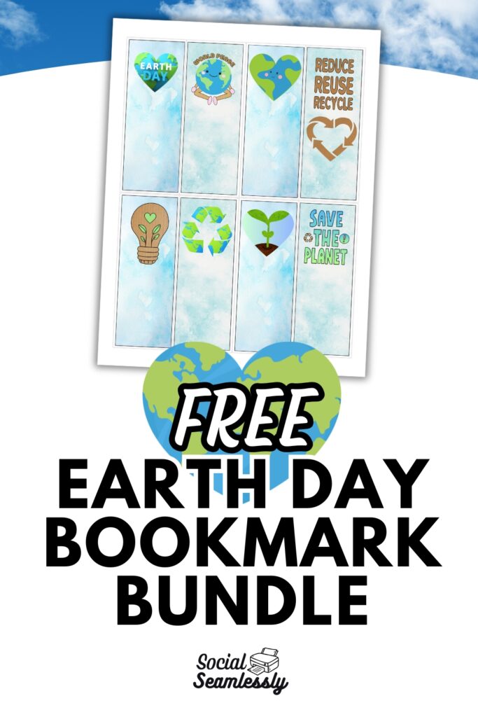 Free printable earth day bookmarks