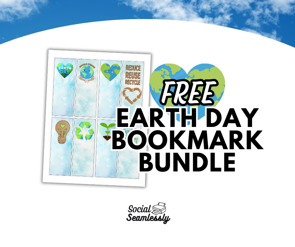 Free printable earth day bookmarks