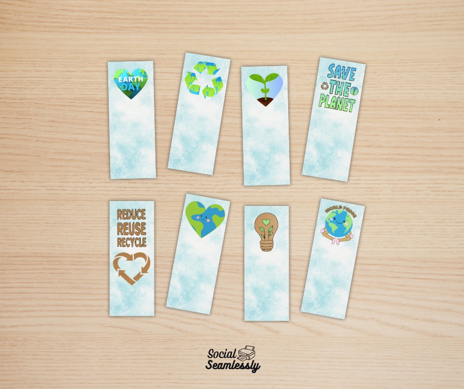 free earth day bookmark printables